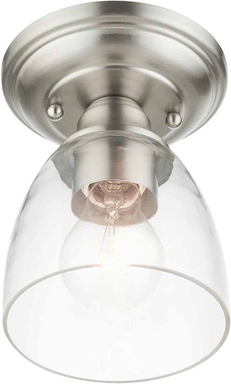 Montgomery - 1 Light Flush Mount in New Traditional Style - 5 Inches Wide by 7 Inches high-Brushed Nickel Finish
