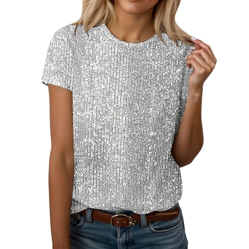 T-shirt décontracté à paillettes pour sublimer le quotidien