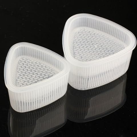 Gcroet 2 Pcs Onigiri Triangle Sushi Rice Mold Rice Ball Mold Triangle Onigiri Mould DIY Making Tools Rice Moulds for Children Food Grade PP Kitchen Accessories (White) Cover