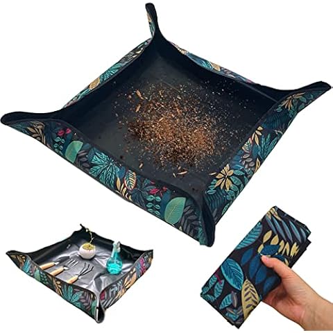 Upgraded Flower Color Gardening Plant Repotting Mat, 30 * 30inch Foldable Waterproof Bonsai Transplanting Pad Dirty Catcher Mix Soil Planting Mat for Indoor Garden Succulent Plant Care… Cover
