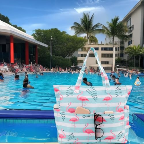 Bolsa de mano impermeable con flamenco para piscina 6