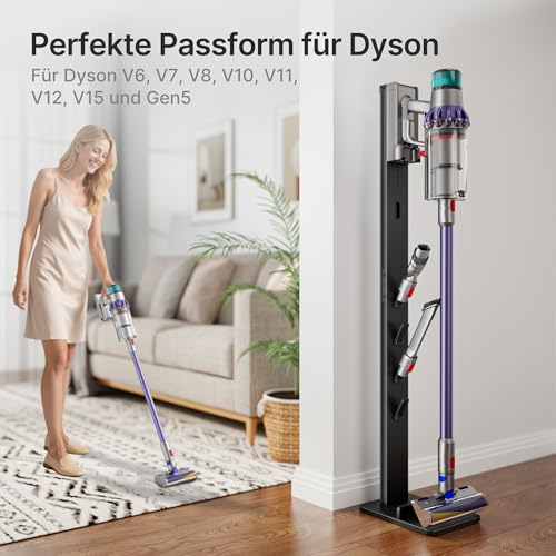 PEGZONE Staubsauger Ständer für Dyson Modell V15 V12 V11 V10 V8 V7 V6, ideal für Hausfrauen im#ac housecleaning, 4-Haken