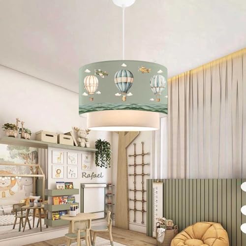 lux.pro Suspension Luminaire Charmante pour Enfant Plafonnier Lustre Lampe à Suspendre Accueillante Abat-jour Double Chambre d'Enfant E27 Plastique Tissu...