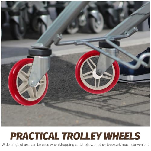 Roues de remplacement support de charge optimal 2pcs solides pour chariot à roulettes