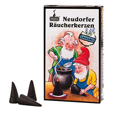 Huss Lavendel - Neudorfer Räucherkerzen aus dem Erzgebirge - 24 Stück - Weihnachtsduft