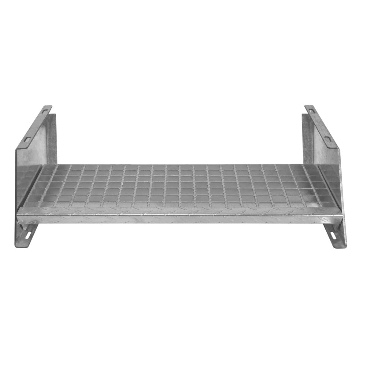 Scale in metallo aggiuntivo regolabile in altezza 90 cm Argento Acciaio zincato 2 gradini componibili Griglia resistente alle intemperie Spessore asta 5 mm Kit di fissaggio GRATUITO