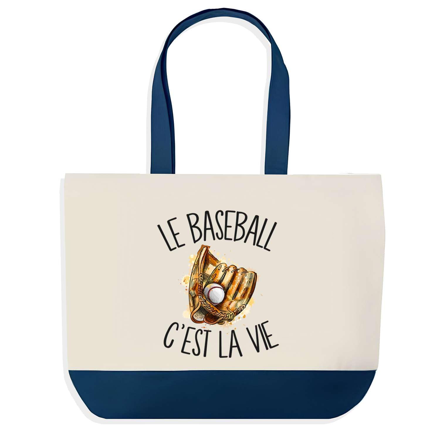 Sac de shopping bleu baseball idée cadeau collègue anniversaire