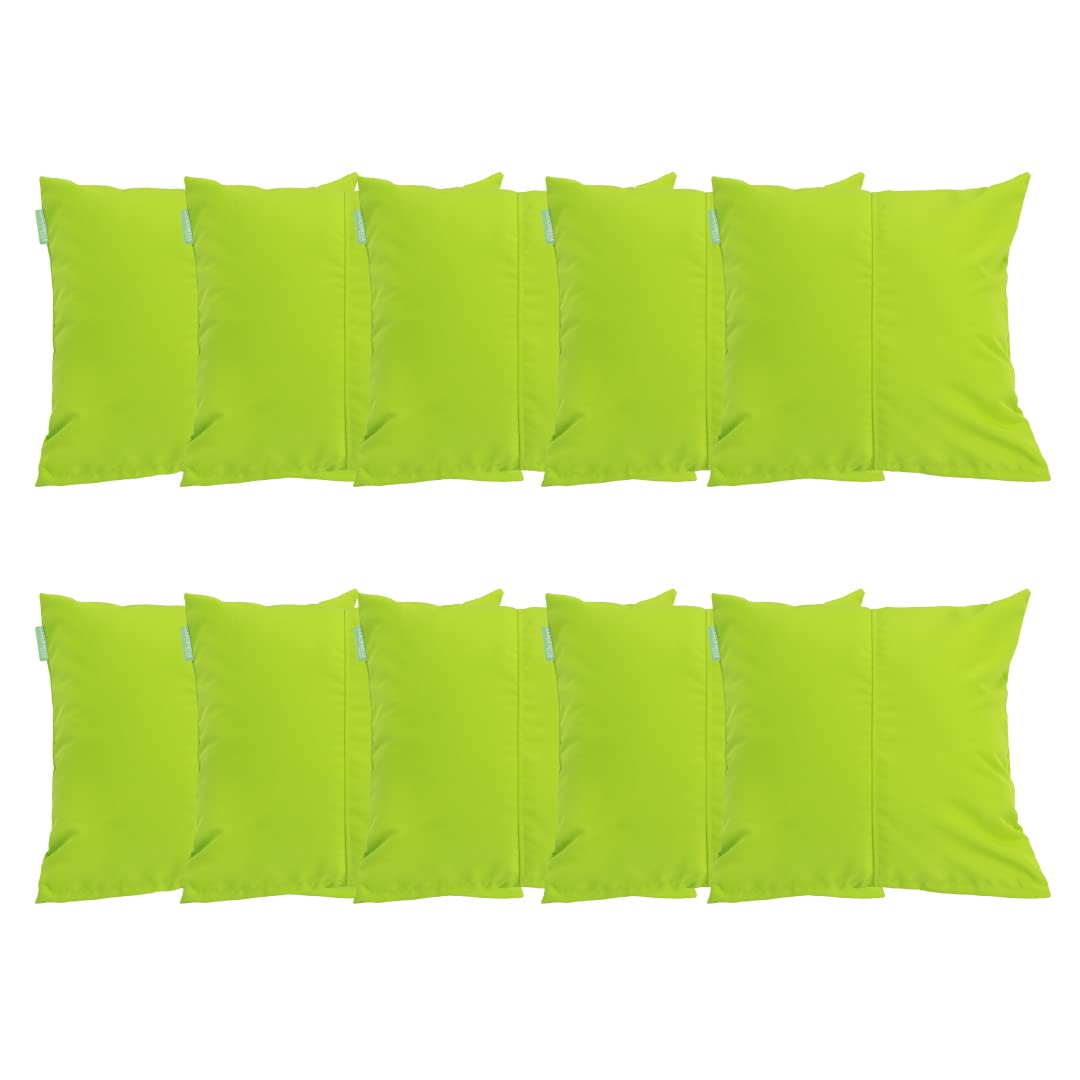 Gardenista Lime Large Garden Scatter Cushion | Water Resistant Hollowfibre Filled Outdoor Seating Furniture Pillow | Great For Patio Rattan Chairs | Comfy & Lightweight (10, )