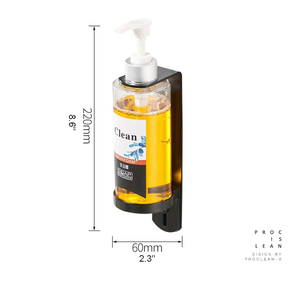 Distributori di Sapone da banco, distributore di Sapone a Parete Distributore di Gel Doccia Trasparente per Uso Domestico Distributori di Sapone in Acciaio Inossidabile da 300-900 ml