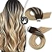 Produktbild Moresoo 22 zoll Tape in Extensions Echthaar Balayage Dunkel Braun Zu Honigblond Mit Bleichen Blond 100% Remy Echthaar 50 Gramm 20 Stücke Glatt Farbe Drei Haarverlängerung Zum Kleben