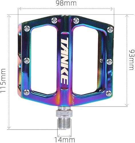 Miniatura 3 de Bike Pedals Bicycle Pedals Ultralight Aluminum Alloy Colorful Hollow Anti-Skid Bearing Mountain Bike Accessories MTB Foot Pedals Pedals