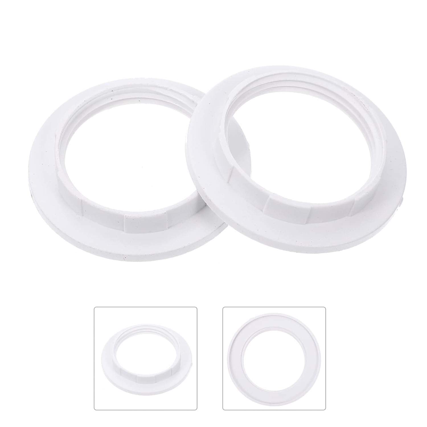TEHAUX E27 Lamp Base Holder Fixing Ring 10-Piece Set Sturdy Light Holder Circle for Home Compatible Incandescent and Fluorescent Bulbs