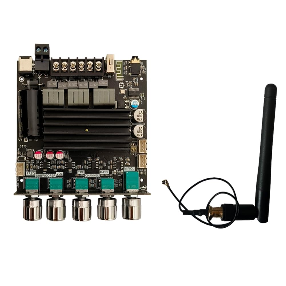 Module Amplificateur Bluetooth TPA3221 Caisson de Basses 2.1 Canaux 2X100W + 200W + Antenne 2.4G 1 Ensemble