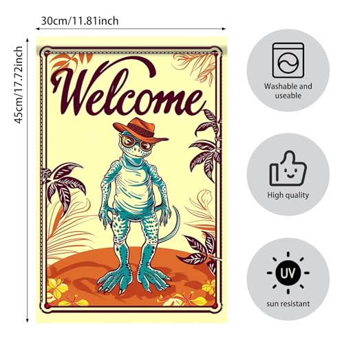 Image of Nuxovilar Frog Garden Flag 12 inchx18 inch Polyester