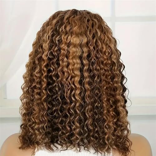 Peluca de ondas profundas de cabello humano premium con encaje transparente 6