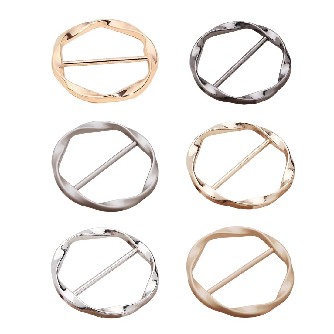 Fibbie Per Sciarpa Donna In Metallo Con Zirconi - 2 Pezzi, Per Abiti E Accessori, Lusso E Moda - Foto 3