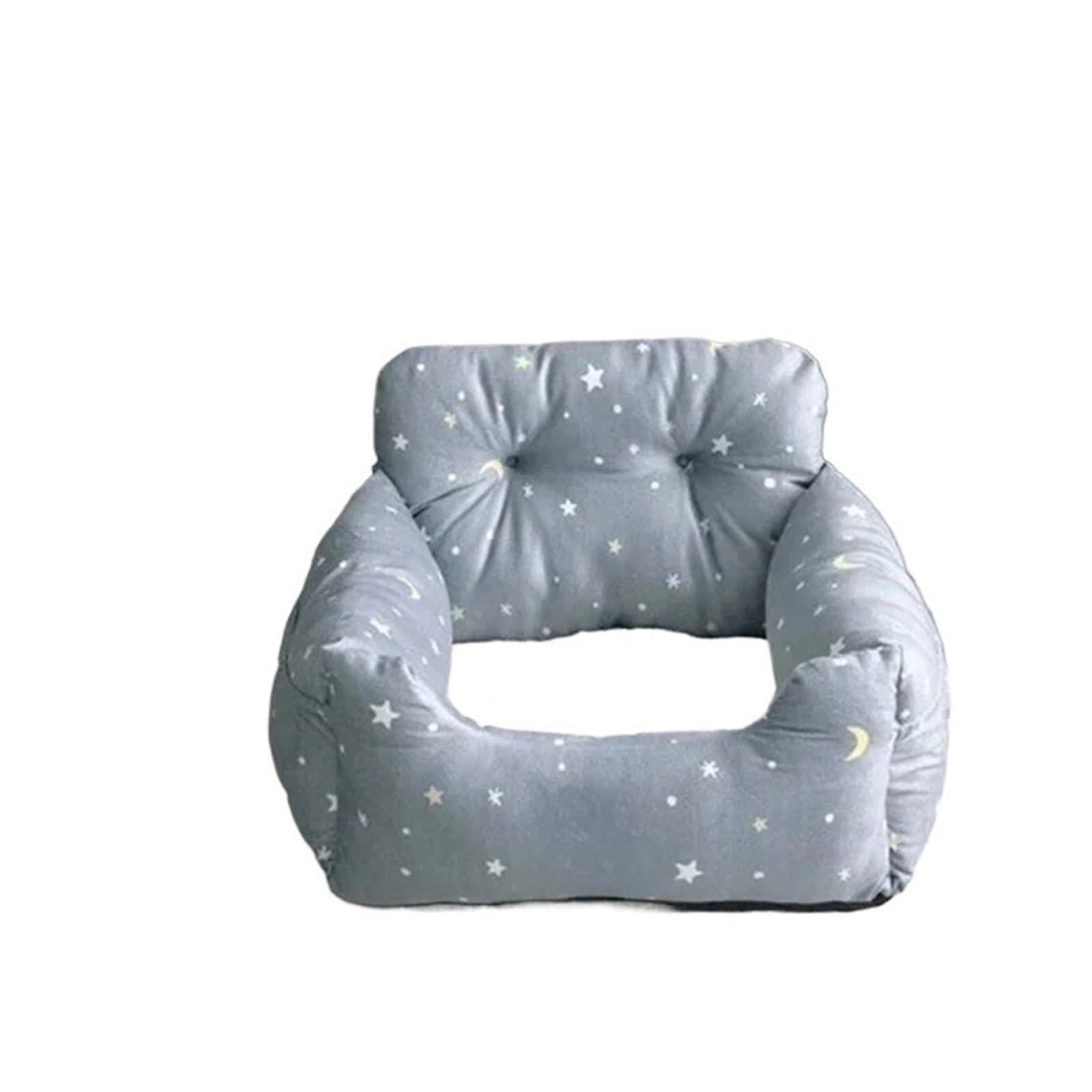 Cuscino di sicurezza per auto per animali domestici, rimovibile, lavabile, per quattro stagioni, universale, per esterni, viaggi, per interni (quadrato grigio scuro)