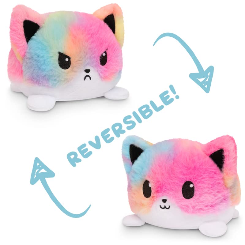 Amazon.com: TeeTurtle Reversible Fox Plushie 4-Inch Rainbow (tie
