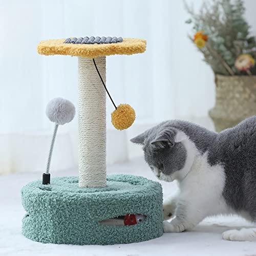 Rascador rascador raspador, árbol de garras, juguete para gato, pompón colgante, bola con muelle Cover