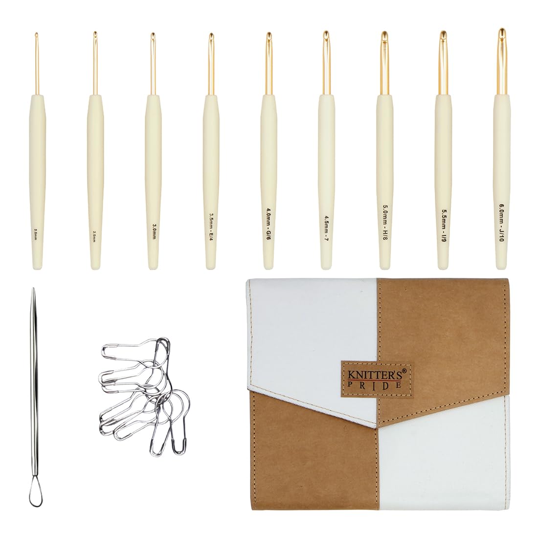 Amazon.com: Knitter's Pride Pearl Deluxe Aluminum Crochet Hook Set