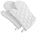 DII 100% Cotton, Machine Washable, Heat Resistant, Everyday Kitchen Basic, Terry Oven Mitt, 7 x 13", Set of 2, White