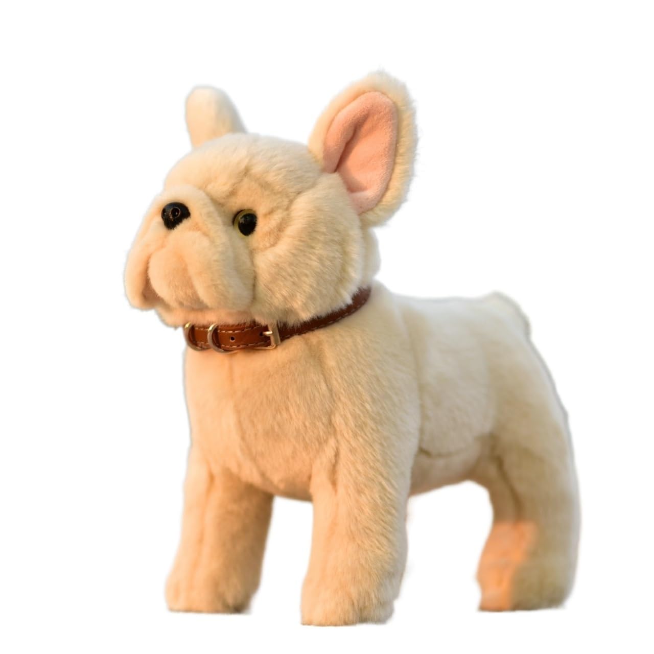 Mzicxv One Color 8.5" Realistic Bulldog Plush Toy, Soft Stuffed Dog Puppy Plushie, Cute Dog Plush Animal
