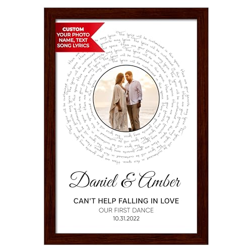 SANTANNA Personalized Music Lyrics Song Prints Wall Art Decoration (Love Quotes, Round Lyrics & Photos)