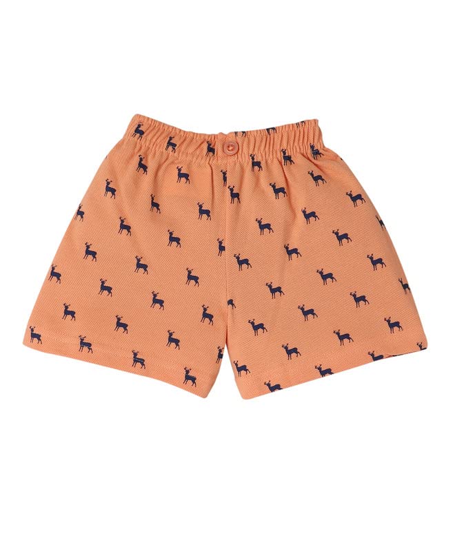 Image of BUMZEE Boy's Cotton T-Shirt And Short Set With Suspender