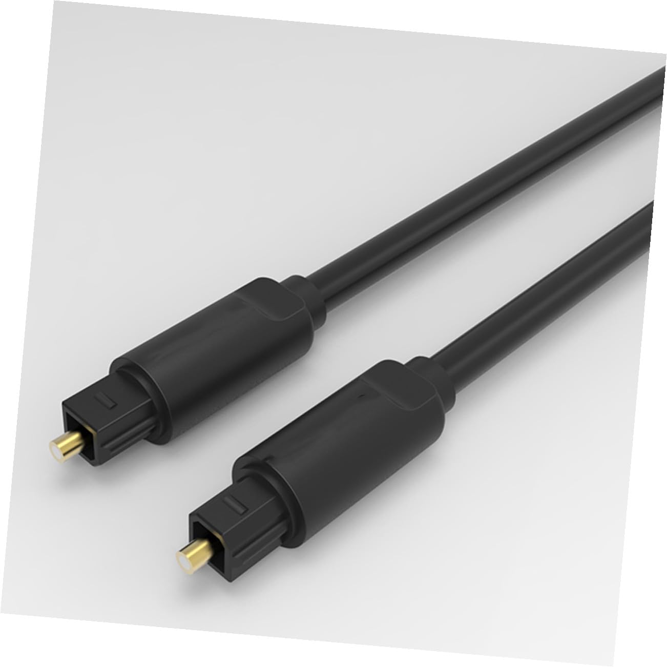 Artibetter 3pezzi Cavo Audio Ottico Fibra Cavo Digitale Per Amplificatore e Altoparlanti Connettori Cubo e Rimovibili Nero
