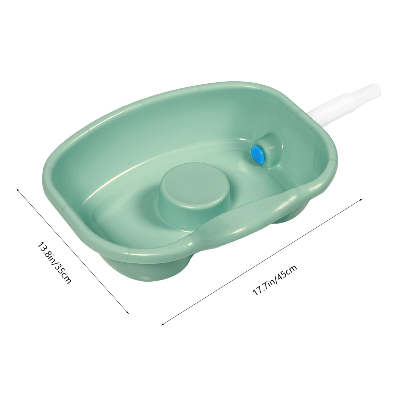 Bacinella per Shampoo Portatile Supporto Collo, Lavabo Grande per Lavaggio Chioma a Letto, Vassoio Lavatesta per Anziani, Donne Incinte e Pazienti Mobilità Ridotta, Ausilio