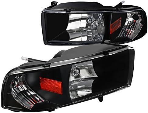Spec-D Tuning 2LH-RAM94JM-ABM Dodge Ram Ws St Lt 1500 2500 3500 Headlights Black