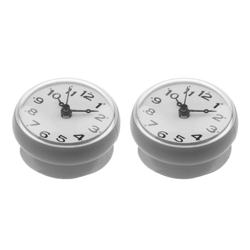 Home Decor 2pieces Shower Bathroom Kitchen Wall Clock Moistureproof Waterproof Gift