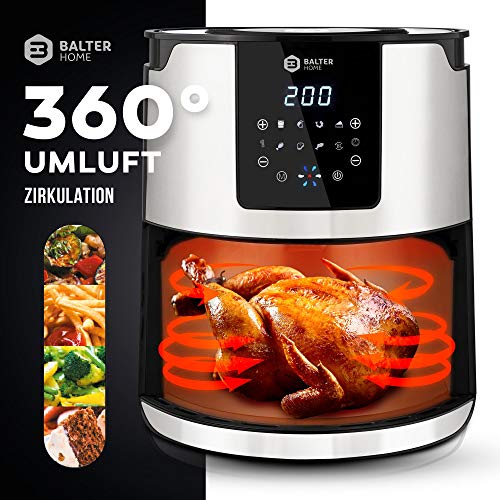 Balter Heißluftfritteuse HL-500M, Friteuse, 5 Liter – XXL Garraum, LCD Display, Rezeptheft, 7 Programme, 1500W… – Bild 3