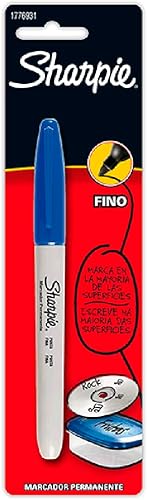 SHARPIE Marcadores permanentes de punta fina, color azul, 1 unidad