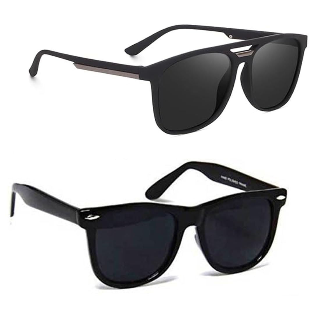 UV Protected Wayfarer Sunglasses for Men & Women | Full-Rim Cover Eyewear for Driving, Cycling, Sports | Lightweight Flexible Optical Frame for All-Day Comfort & Selfies ARN-VIN-52-image-40