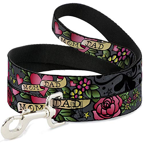Laisse pour chien nylon résistant gris Buckle Down accessoire promenade canine