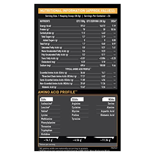 Image of MuscleBlaze Whey Gold, 100% Whey Protein Isolate, Labdoor USA Certified, 25 g Pure Isolate Whey Per Scoop (Rich Milk Chocolate, 1 kg / 2.2 lb) with Shaker, 650 ml (Combo Pack)