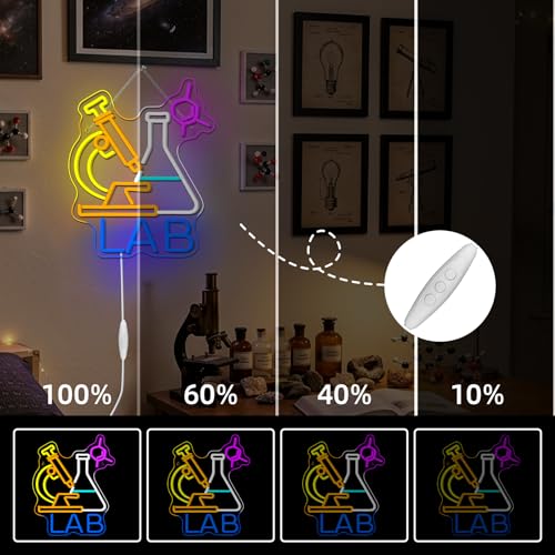Image of Chemistry LED Neon Sign LAB Equipment Light Up for Classroom Decoration | 15.5IN*12.6IN,Five level brightness adjustment,USB power,For Classroom,School,Chemistry Lab,Teacher,Students,Science Lovers