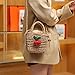 chengjiexu Borsa di Paglia Borsa da Donna alla Moda alla Moda in Rete Rossa Intrecciata Borsa da Donna Borsa A Tracolla A Mano Messenger Cestino di Verdure Borsa Intrecciata in Paglia Khaki Cherry