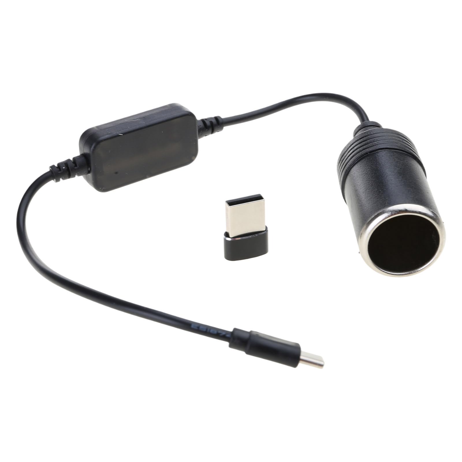 Maxtonser 5V USB C to 12V Power Converter Cord Boosting Cable for 10W Car Device Portable Adapter Wire with Car Socket