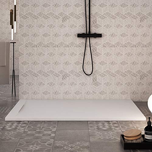 Piatto doccia in marmoresina di colore bianco