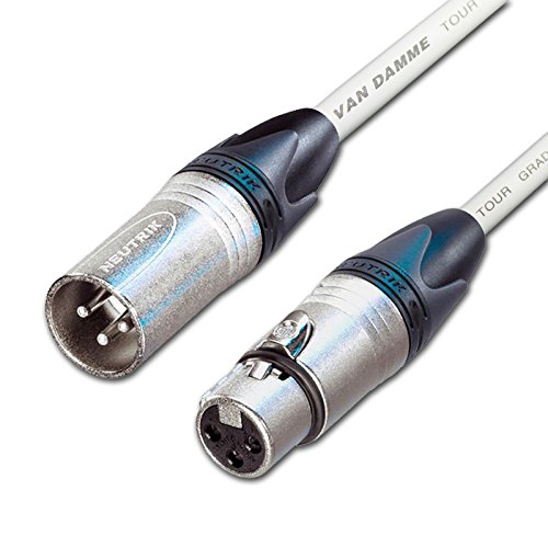 Designacable NC3FXX-VDMIWE1000-NC3MXX - Cable para micrófono XLR (10 m), color negro y blanco