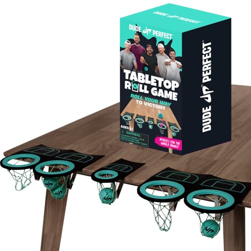 Dude Perfect Tabletop Roll, a Target Toss Game, for Kids and Adults, Great for Family and Friend...