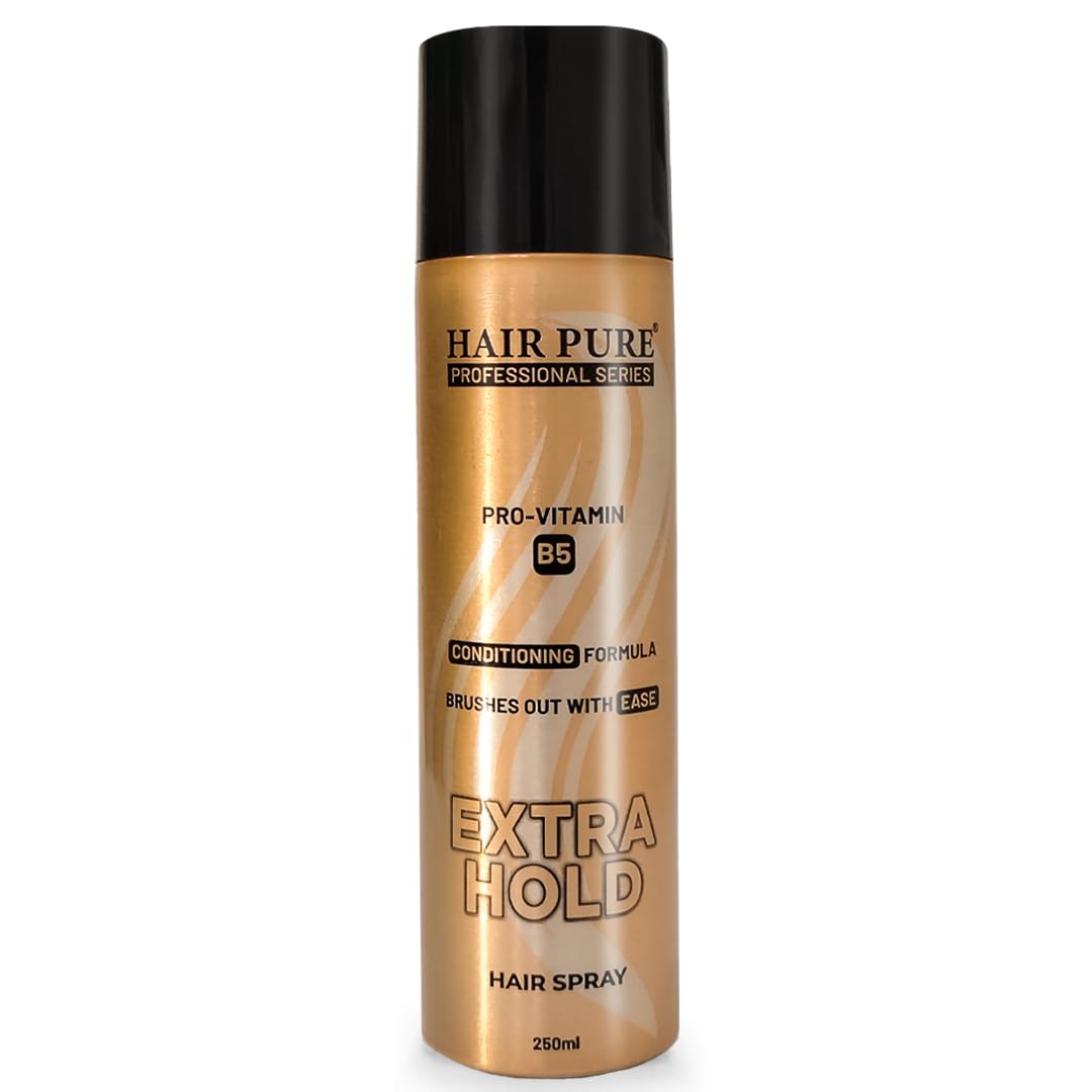 Extra Hold Hair Spray | Quick Drying | Long Lasting Hold | No Flaking | Natural Shine | Non-Sticky | Easy Wash Off | Pro Vitamin B5 | Conditioning Formula (250ml)-image-49
