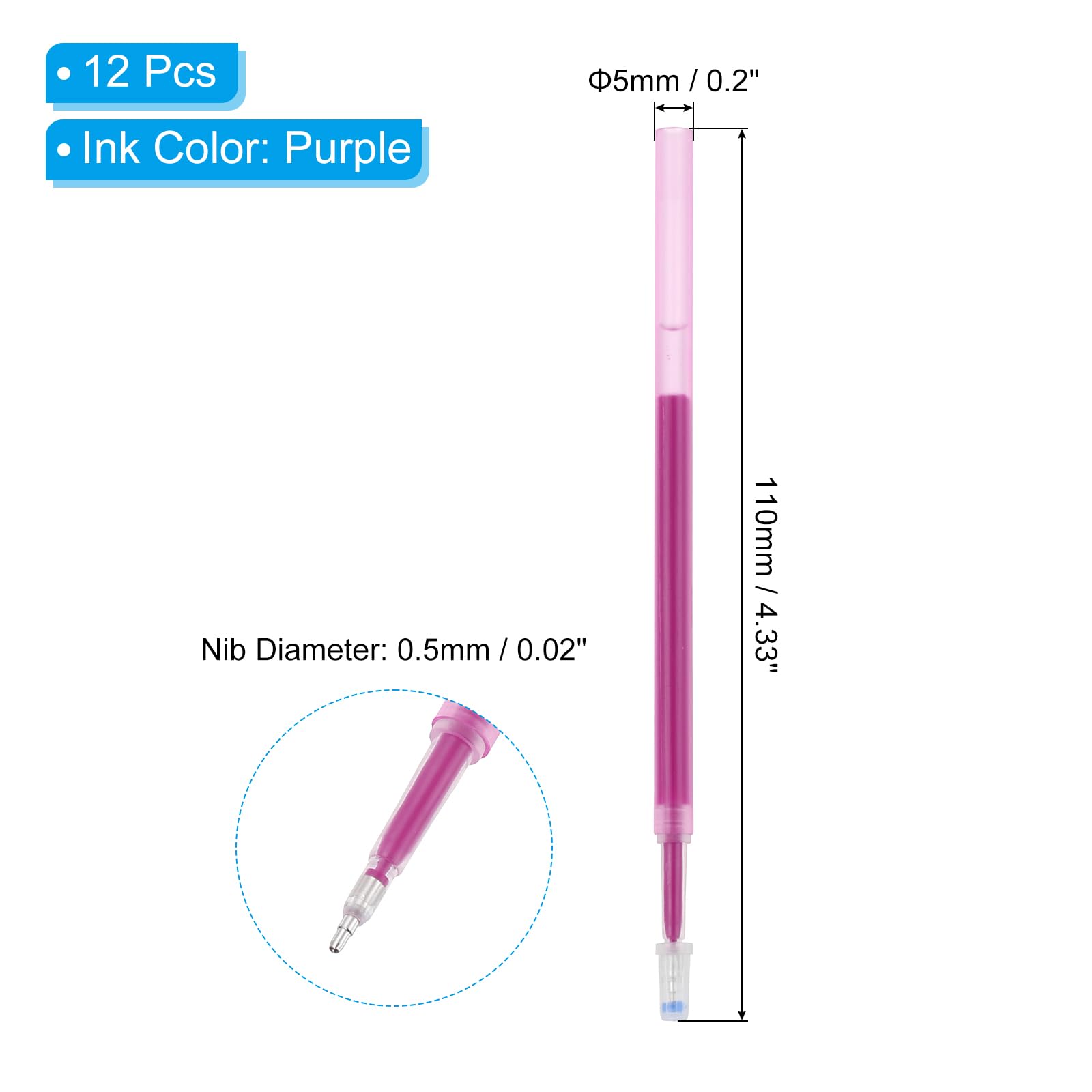 Refill per Penna Gel Cancellabile - Erasable Pen - Punto Carta