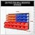30-Bin Wall-Mounted Storage Rack System - Heavy-Duty Garage Tool Organizer for Screws, Nuts, Bolts, Nails, Beads, and Small Hardware Parts - Easy Installation and Customizable