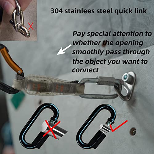 Pansng 10 Pack 5/16 Screw Black Steel Quick Link Chain Connector Heavy Duty Oval Locking Chain Link Swing M8/8Mm 1800Lbs… #TOP6