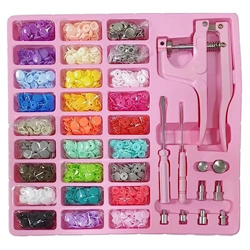 Kit Alicate 3 Em 1 Pregar Bot&atilde;o Press&atilde;o Ritas 260 bot&otilde;es Scrapbook Artesanato Patchwork -...