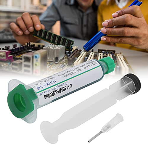 Image of KGX‑900 Solder Mask Ink, Curing Solder Resist Ink KGX‑900 Green, Light Curing Solder Mask Ink with Pusher Needle for PCB Soldering