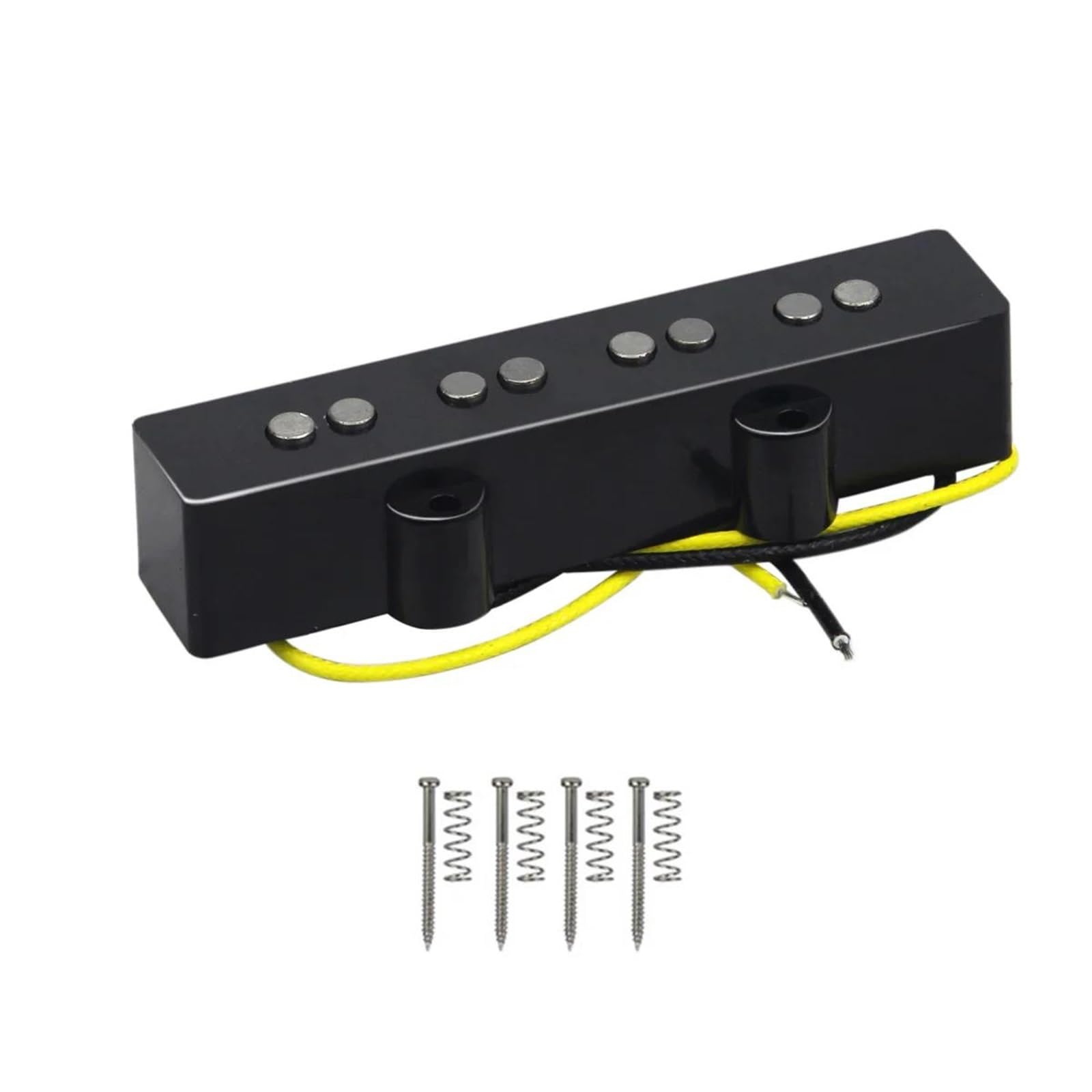 Repuestos Para Pastillas De Guitarra Adecuado Para Juegos De Pastillas De Bajo De 4 Cuerdas | Juego de pastilla de bajo Alnico 5, pastilla de puente PB, bobina de fibra negra para bajo